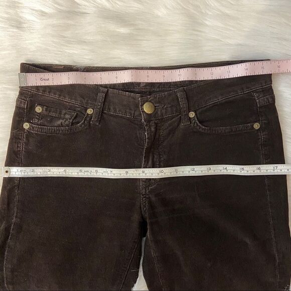 7 for all Mankind corduroy jeans brown fitted straight leg pants - Picture 5 of 6